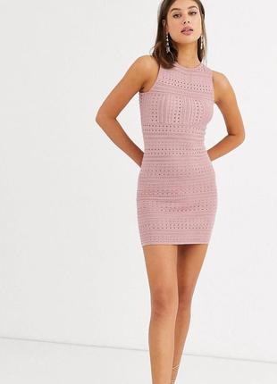 Крутое трикотажное обтягивающее платье bodycon, фактурное asos2 фото