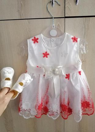 Плаття, сарафан+пінетки +пов'язка