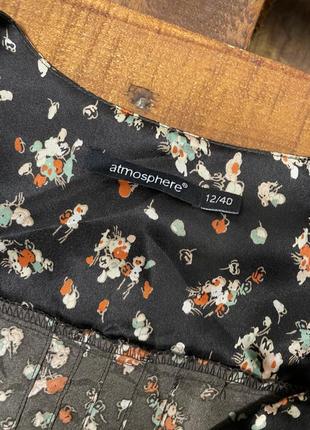 Жіноча блуза у квітковий принт atmosphere (атмосфера лрр ідеал оригінал різнокольорова)4 фото