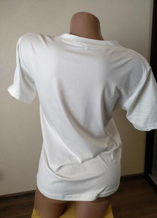 Біла футболка базова футболка з рисунком прикольні футболки2 фото