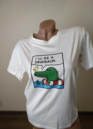 Футболка принт крокодил базова футболка прикольние футболки3 фото