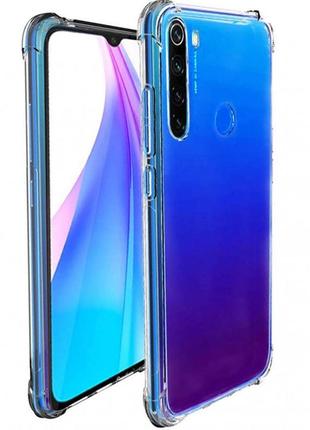 Чехол fiji proof для xiaomi redmi note 8t бампер с усиленными бортами transparent