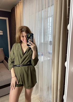 Хаки ромпер комбез шорты