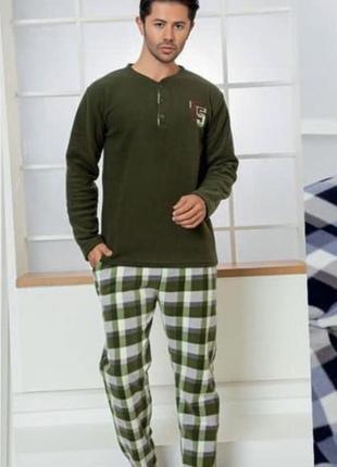 Тепла флісова піжама/домашній костюм кофта і штани 46-54