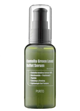 Purito - сыворотка с пептидами и экстрактом центеллы азиатской - centella green level buffet serum - 60ml