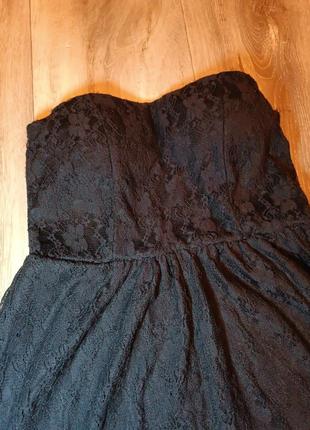 Гипюровое черное платье2 фото