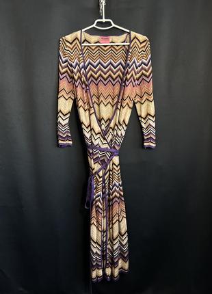 Missoni x lindex длинное платье на запах