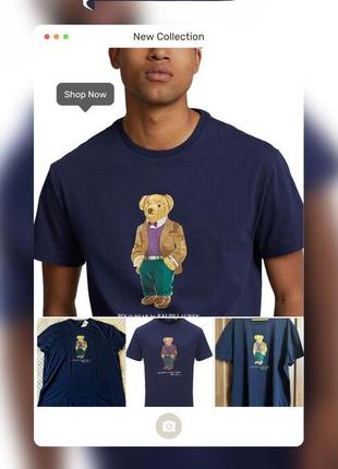 Чоловіча футболка polo bear by ralph lauren1 фото