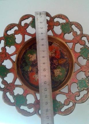 Винтажная латунная конфета,фруктовница, удобная работа индия