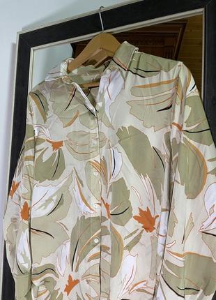 Рубашка, блуза в бежевых оттенках размер s-m атласная7 фото