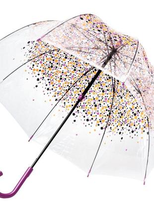Зонт-трость женский fulton l042 birdcage-2 hippie scatter (разноцветные незабудки)