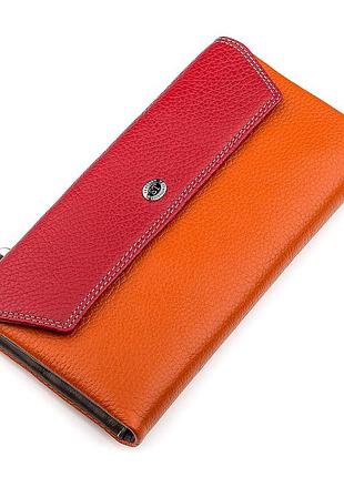 Кошелек женский st leather 18406 (sb42-2) многофункциональный красный