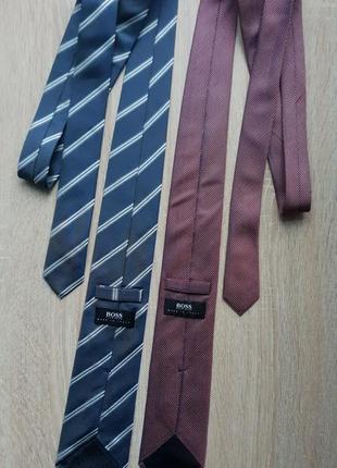 Boss - галстук шелковый мужской, выполненный в италии2 фото