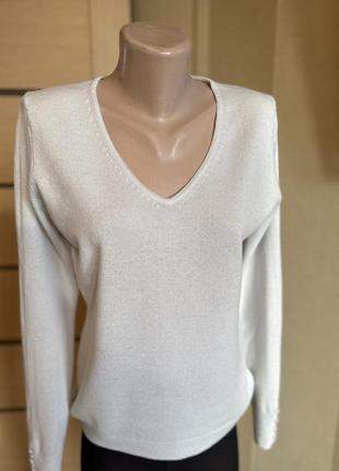 Кашеміровий жіночий светр,джемпер із v вирізом !7 фото
