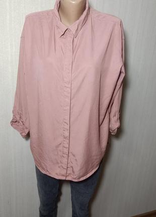 Женская блуза. женская рубашка. пудровая рубашка1 фото