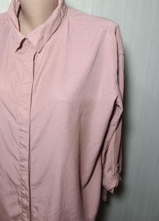Женская блуза. женская рубашка. пудровая рубашка2 фото