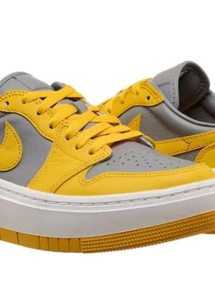 Кросівки nike air jordan 1 elevate low yellow/grey оригінал