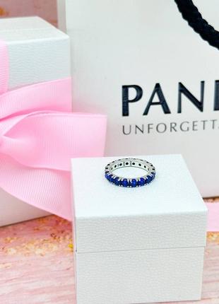 Серебряное кольцо pandora блестящий рядочек5 фото