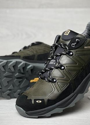 Кроссовки мужские кожаные salomon ranger olive3 фото