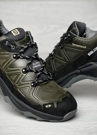 Кроссовки мужские кожаные salomon ranger olive5 фото