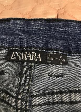 Юбка джинсовая вышитая esmara (38-40)6 фото