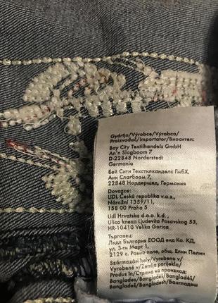 Юбка джинсовая вышитая esmara (38-40)8 фото