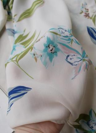 Актуальная блуза принт цветы листьев от marks &amp; spenser3 фото