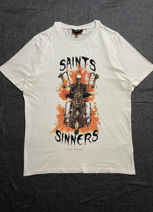 Футболка “saints or sinners”, l, 200 грн