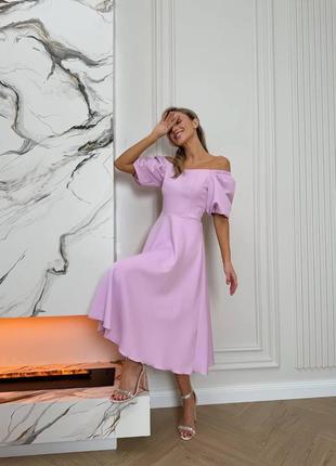 Ніжна сукня міді вільного крою костюмна класична вишукана5 фото