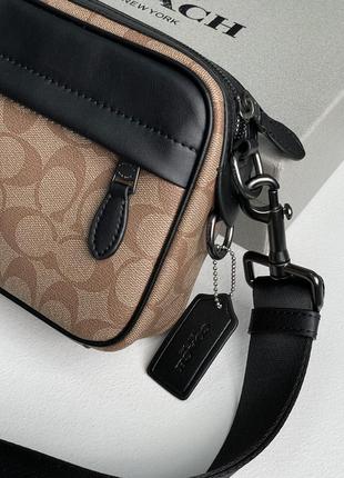 Мужская кожаная сумочка бренд coach кросс боди8 фото