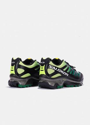 Кроссовки  salomon xt-4 og black/green  (соломон)2 фото