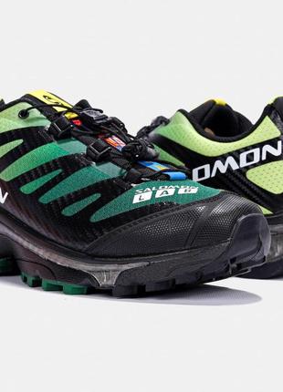 Кроссовки  salomon xt-4 og black/green  (соломон)10 фото