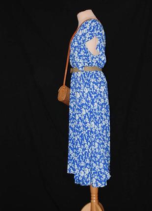 Платье халат халатом жатое в цветы в романтическом стиле на пуговицах сарафан3 фото