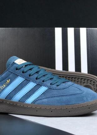 Кросівки чоловічі adidas spezial navy blue замша5 фото