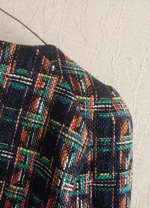 Яркий стильный твидовый пиджак жакет zara8 фото