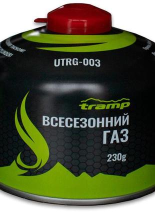 Картридж газовий tramp різьбовий 230 гр. газовий балон utrg-003