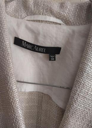 Люксовый твидовый светлый пиджак жакет marc aurel4 фото
