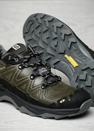 Кроссовки мужские кожаные salomon ranger olive3 фото