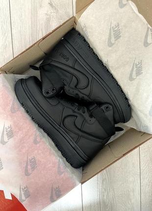 Кроси gold nike air force 1 gore-tex black6 фото