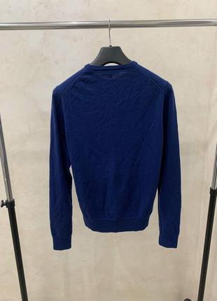 Шерстяной свитер джемпер aquascutum синий свитшот4 фото