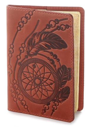 Ексклюзивна обкладинка для паспорта з вінтажної шкіри shvigel 13792 червона