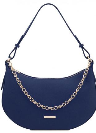 Женская сумка через плечо laura tuscany tl142227 с цепочкой (темно-синий)