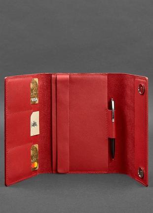 Шкіряний червоний блокнот (софт-бук) 5.1 для жінок3 фото