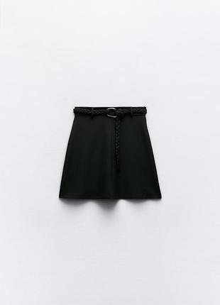 Черная мини юбикс с пачкой zara new2 фото