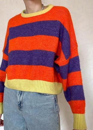 Яркий полосатый свитер5 фото
