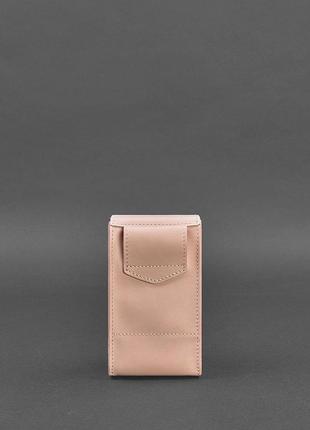 Вертикальна жіноча шкіряна сумка mini рожева поясна / кроссбоді4 фото