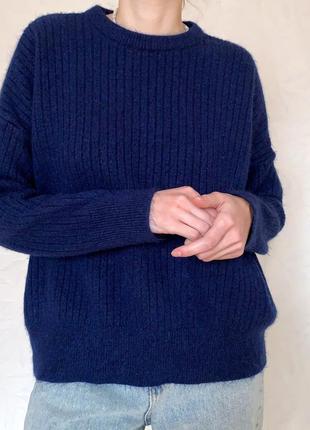 Синий мужской свитер7 фото