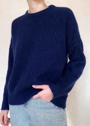 Синий мужской свитер9 фото