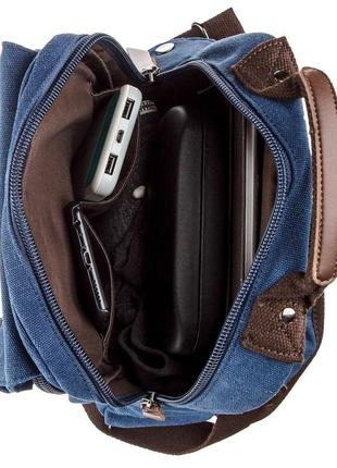 Сумка-рюкзак на одно плечо vintage 20139 синяя6 фото