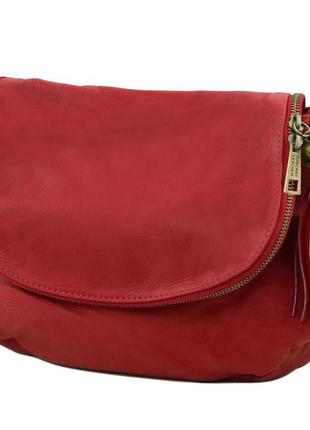 Женская кожаная сумка на плечо tuscany leather bag tl141223 (red – красный)